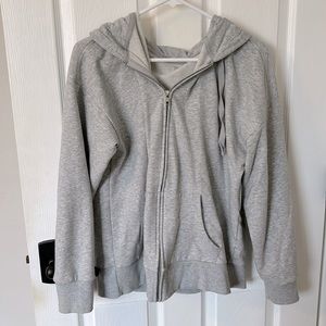 Gray zip up jacket